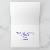 鉛筆と絵筆ありがとう先生ギフト カード (内部)