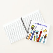 鉛筆と絵筆ありがとう先生ギフト ノートブック (内部)