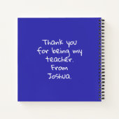 鉛筆と絵筆ありがとう先生ギフト ノートブック (裏面)