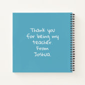 鉛筆と絵筆ありがとう先生ギフト ノートブック (裏面)