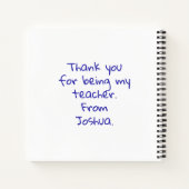 鉛筆と絵筆ありがとう先生ギフト ノートブック (裏面)