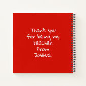 鉛筆と絵筆ありがとう先生ギフト ノートブック (裏面)