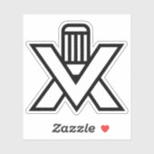 鉛筆とXモノグラム シール (シート)