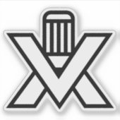 鉛筆とXモノグラム シール (正面)