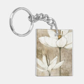 鉛筆によって描かれる花模様 キーホルダー (正面左)