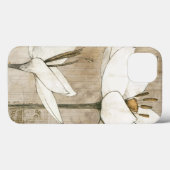 鉛筆によって描かれる花模様 Case-Mate iPhoneケース (裏面 (横))