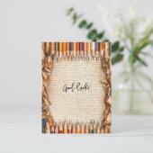 鉛筆に囲まれて頑張ろう ポストカード (スタンド正面)