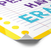 鉛筆に消しゴムが付いてる ポスター (角)