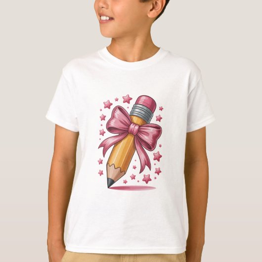 鉛筆のクケットボウ 先生への感謝の気持ちを表す 学校 Tシャツ (正面)