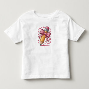 鉛筆のクケットボウ 先生への感謝 学校 トドラーTシャツ