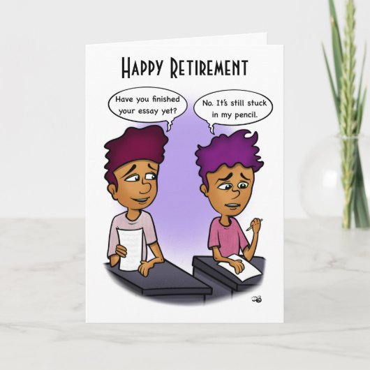 鉛筆のグリーティングカードに挟まれる サンキューカード (正面)