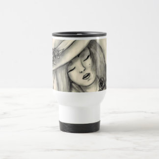 鉛筆のスケッチの睡眠の女の子のコップ トラベルマグ