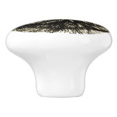 鉛筆のスケッチ猫の顔のキャビネットの引出しはノブを引っ張ります セラミックノブ (側面)