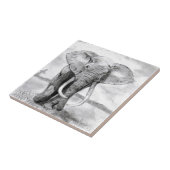 鉛筆のデザインのアフリカゾウのスケッチ タイル (側面)