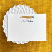 鉛筆のノート先生からのノート ノートカード