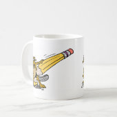 鉛筆のビーバー コーヒーマグカップ (正面左)