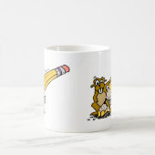 鉛筆のビーバー コーヒーマグカップ (中央)