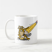 鉛筆のビーバー コーヒーマグカップ (左)