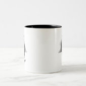 鉛筆のペンギン: 現実主義の芸術 ツートーンマグカップ (中央)