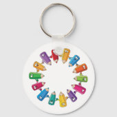 鉛筆の丸 キーホルダー (正面)