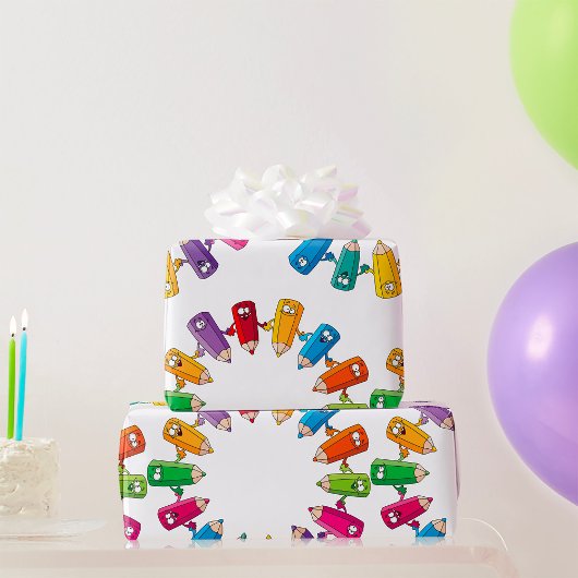 鉛筆の丸 ラッピングペーパー