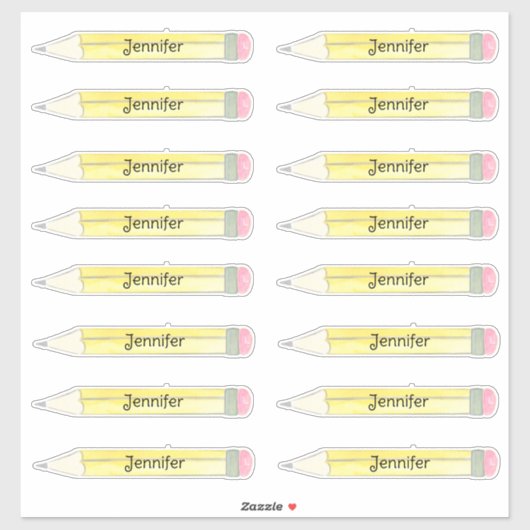 鉛筆の名前 シール (シート)