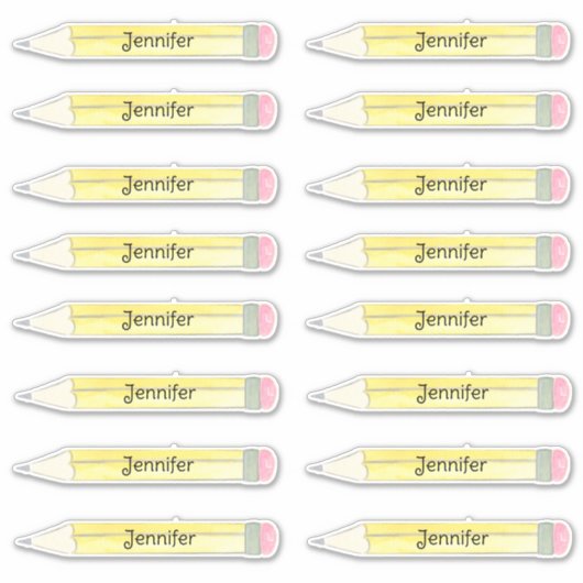 鉛筆の名前 シール (正面)