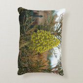 鉛筆の植物とフェンスの自然写真 アクセントクッション (裏面(縦))