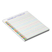 鉛筆の線の一覧を表示するメモ帳の個人用設定 ノートパッド (アングル)