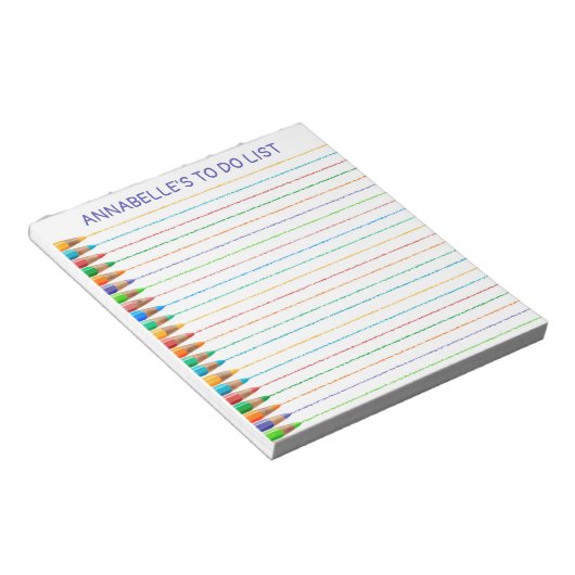 鉛筆の線の一覧を表示するメモ帳の個人用設定 ノートパッド (アングル)