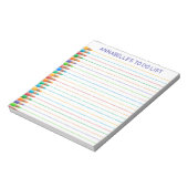 鉛筆の線の一覧を表示するメモ帳の個人用設定 ノートパッド (回転)