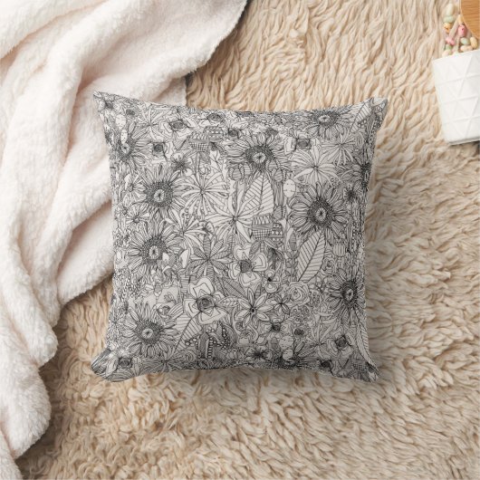 鉛筆の花 クッション (ブランケット)