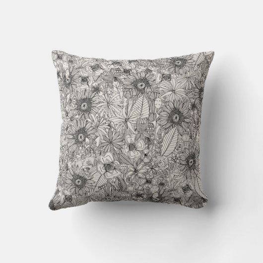 鉛筆の花 クッション (裏面)