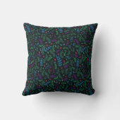 鉛筆の葉が濃い クッション (裏面)