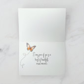 鉛筆の誕生日の君主蝶 カード (内部)