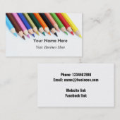 鉛筆を名前入り着色して下さい 名刺 (正面/裏面)