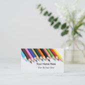 鉛筆を名前入り着色して下さい 名刺 (スタンド正面)
