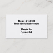 鉛筆を名前入り着色して下さい 名刺 (裏面)