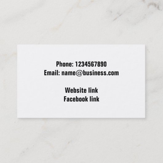 鉛筆を名前入り着色して下さい 名刺 (裏面)