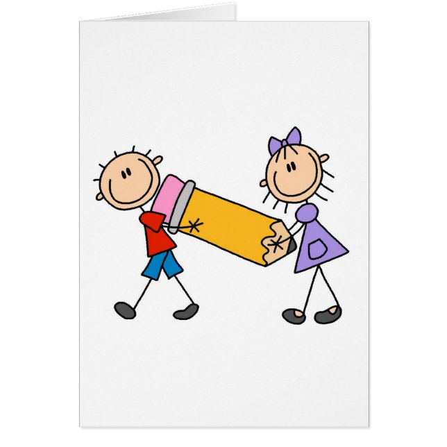 鉛筆を持つ棒の子供 (正面)