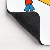 鉛筆を持つ棒の子供 マウスパッド (コーナー)