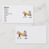 鉛筆を持つ棒の子供 名刺 (正面/裏面)