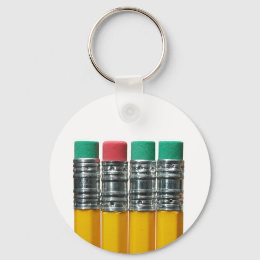 鉛筆を白い上に置く キーホルダー (正面)