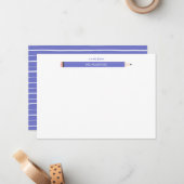 鉛筆イラストの学校の先生の文房具 ノートカード (正面/裏面インサイチュ)