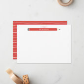 鉛筆イラストの学校の先生向け文房具 ノートカード (正面/裏面インサイチュ)