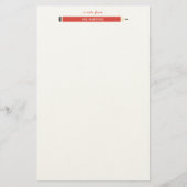 鉛筆イラストレーション学校先生文房具 便箋 (正面)