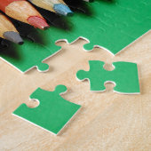 鉛筆カラフルのクレヨン模様 ジグソーパズル (側面)