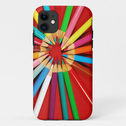 鉛筆カラフルクレヨンプリント電話ケース Case-Mate iPhoneケース (裏面)