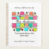 鉛筆カラフル先生名教室 プランナー手帳 (正面)