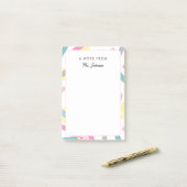 鉛筆カラフル柄かわいい先生からのメモ ポストイット (デスク上)